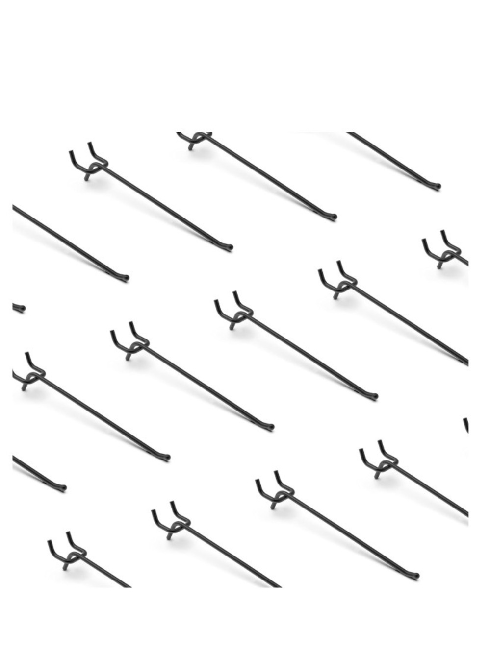 New Open Box HUHOLE 25 Pack Black Pegboard Hooks 8 Inch – Heavy Duty Metal